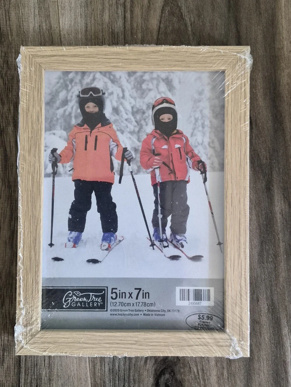 5x7 Picture Frames (3 Pack) Light Wood Color Photo Decor Green Tree Gallery NEW